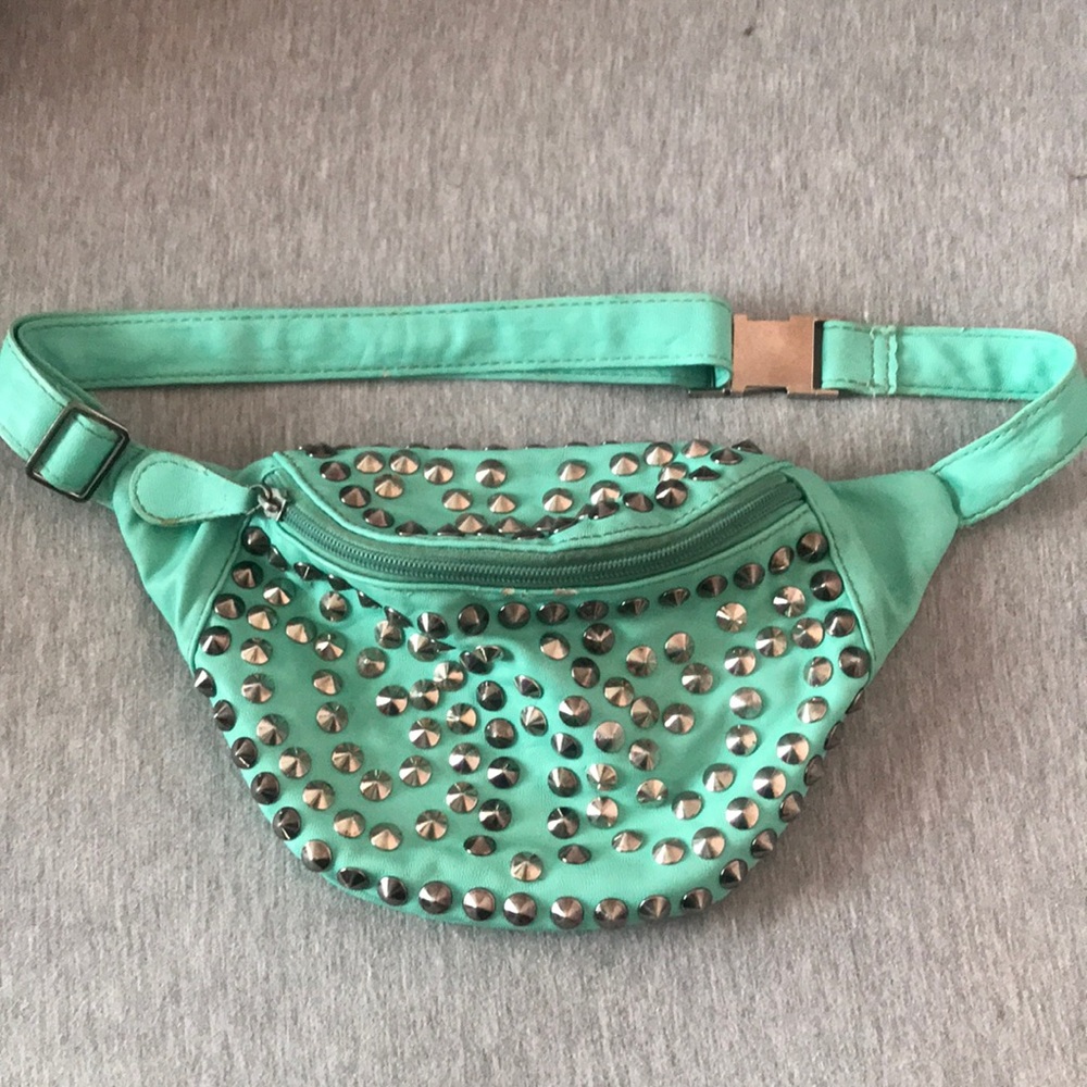 Ecote Teal Studded Fanny Pack